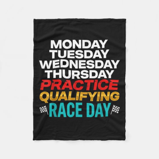 Couverture Polaire Lundi Mardi Jeudi Funny Practice Qualifying (Devant)