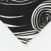 Couverture Polaire Lune Abstraite Et Étoiles (Coin)