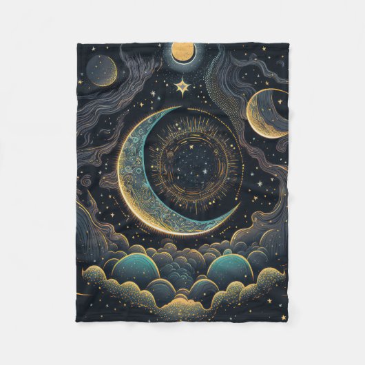 Couverture Polaire Lune céleste (Devant)