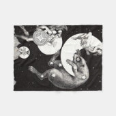 Couverture Polaire Lune céleste ciel Univers Dieu Nuit Illustration (Devant (Horizontal))