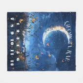 Couverture Polaire Lune céleste et papillon Bébé Jalon (Devant (Horizontal))