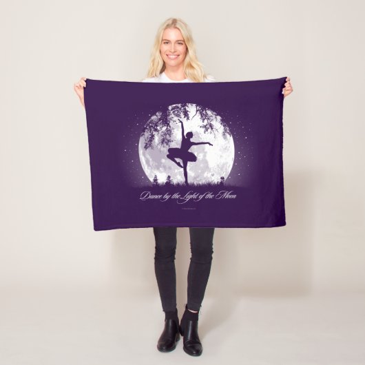 Couverture Polaire Lune Danse Blanche polaire (En situation)