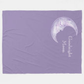 Couverture Polaire Lune de Bonne Nuit Violette (Devant (Horizontal))