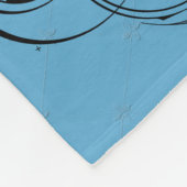 Couverture Polaire Lune de chat cosmique et étoiles (Coin)