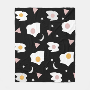 Couverture Polaire Lune de dîner d'œuf motif confettis