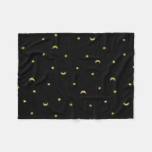 Couverture Polaire Lune et étoiles d'or (Devant (Horizontal))