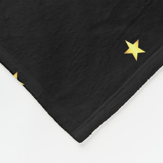 Couverture Polaire Lune et étoiles d'or (Coin)