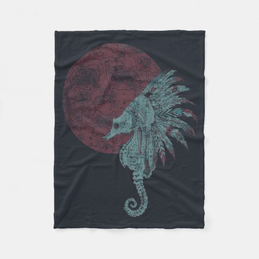 Couverture Polaire lune rouge (Devant)