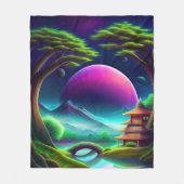 Couverture Polaire Lune violette (Devant)