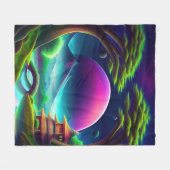 Couverture Polaire Lune violette (Devant (Horizontal))