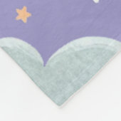 Couverture polaire Lune violette et Nuages (Coin)