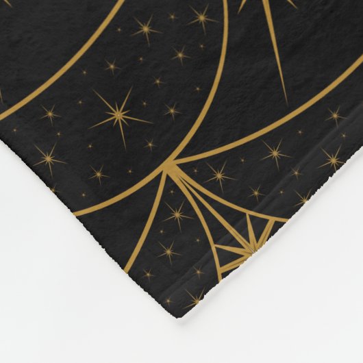 Couverture Polaire Lunes et étoiles Blanche polaire (3 tailles) (Coin)