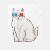 Couverture Polaire Lunettes de chat (Devant)