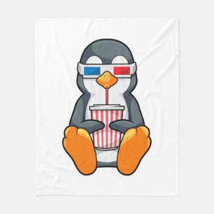 Couverture Polaire Lunettes de cinéma Penguin Coupe de boisson