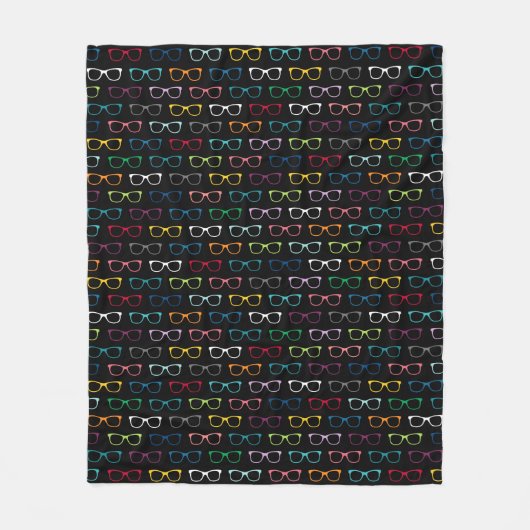 Couverture Polaire Lunettes de haute couleur Motif noir (Devant)