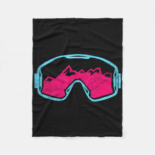 Couverture Polaire Lunettes de ski rétro vintage planche à neige 80s