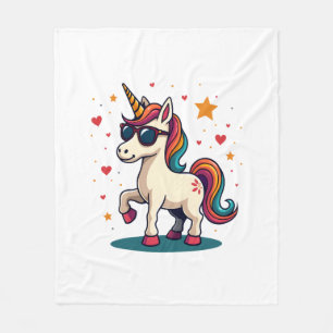 Couverture Polaire Lunettes de soleil arc-en-ciel Licorne Dabbing Vin