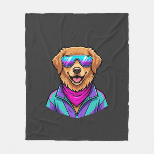 Couverture Polaire Lunettes de soleil pour chien mignon Art néon rétr