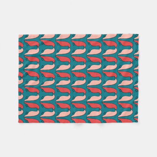 Couverture Polaire L'Union Organisée des Oiseaux - Style Pop Art (Devant (Horizontal))