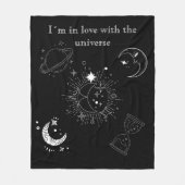 Couverture Polaire L'univers du dessin noir moderne motif pour lui (Devant)