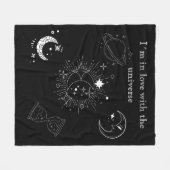 Couverture Polaire L'univers du dessin noir moderne motif pour lui (Devant (Horizontal))