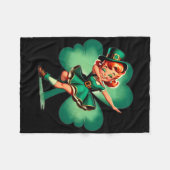 Couverture Polaire Lutins rigolos en train de dabber la Saint-Patrick (Devant (Horizontal))