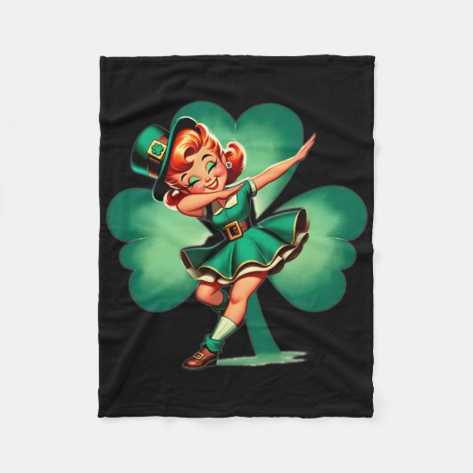 Couverture Polaire Lutins rigolos en train de dabber la Saint-Patrick (Devant)