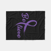 Couverture Polaire Lutte contre le cancer du pancréas Ruban 3 (Devant (Horizontal))