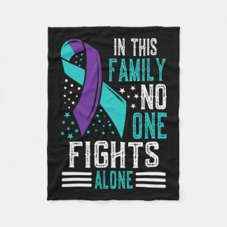 Couverture Polaire Lutte Contre Le Suicide Ribbo Turquoise Et Violet