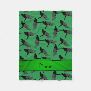 Couverture Polaire Lutte verte nommée personnalisée