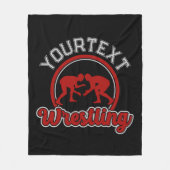 Couverture Polaire Lutter AJOUTER LE NOM Grappe Champion d'équipe (Devant)