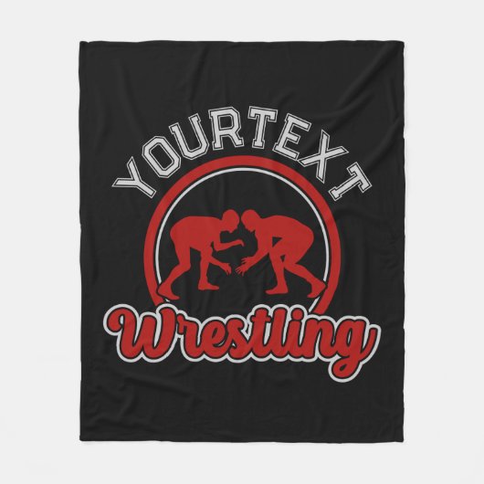 Couverture Polaire Lutter AJOUTER LE NOM Grappe Champion d'équipe (Devant)