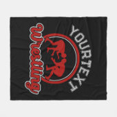 Couverture Polaire Lutter AJOUTER LE NOM Grappe Champion d'équipe (Devant (Horizontal))