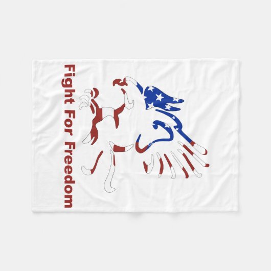 Couverture Polaire Lutter contre la liberté Fleece Blanket (Devant (Horizontal))