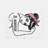 Couverture Polaire Lutter contre le cancer du sein guerrier Rosie Riv (Devant (Horizontal))