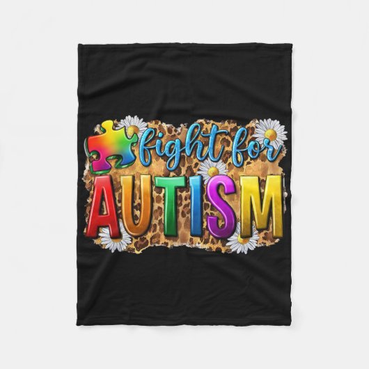 Couverture Polaire Lutter Pour L'Autisme Daisée Et Sensibilisation su (Devant)