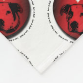 Couverture Polaire Luv-A-Bull American Bulldog Pit Bull Heart (Coin)