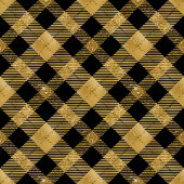 Couverture Polaire Lux Checkered Blanket Black Gold Outdoor Gift Idea