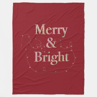 Couverture Polaire Lux Christmas Merry & Bright on Red