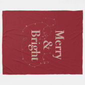 Couverture Polaire Lux Christmas Merry & Bright on Red (Devant (Horizontal))