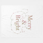 Couverture Polaire Lux Christmas Merry & Bright on White (Devant (Horizontal))