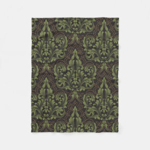 Couverture Polaire Luxe classique vieux mode damassé ornement