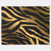 Couverture Polaire Luxe Elégante Ligne Noire Or Moderne (Devant (Horizontal))