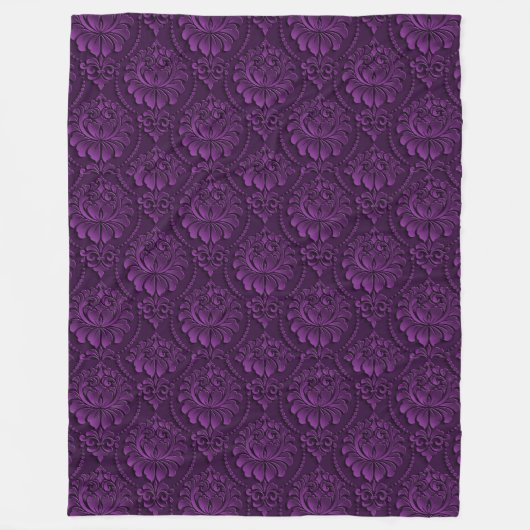 Couverture Polaire Luxe Floral violet (Devant)