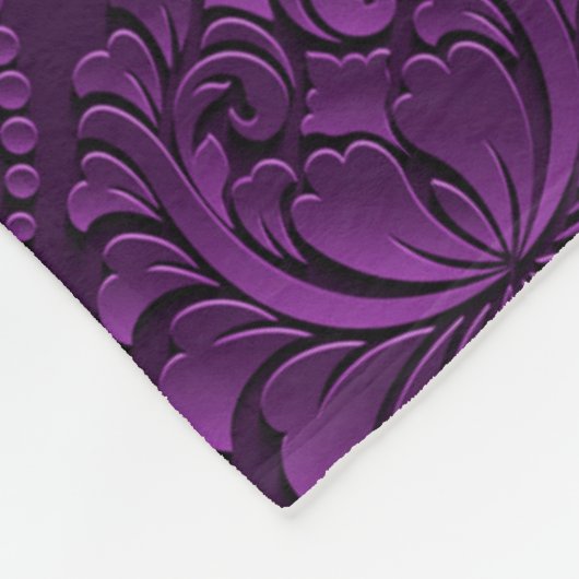Couverture Polaire Luxe Floral violet (Coin)