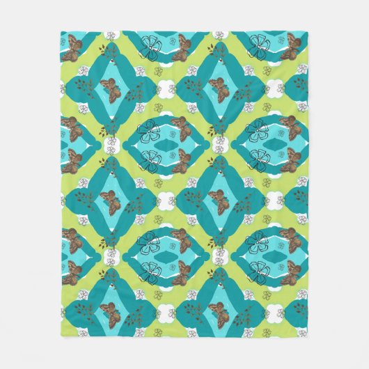 Couverture Polaire Luxe green garden art (Devant)