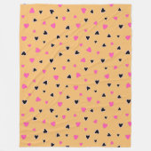 Couverture Polaire Luxe Moderne Élégant Amour Or Coeur (Devant)