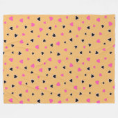 Couverture Polaire Luxe Moderne Élégant Amour Or Coeur (Devant (Horizontal))