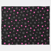 Couverture Polaire Luxe Moderne Élégant Coeur d'Amour (Devant (Horizontal))
