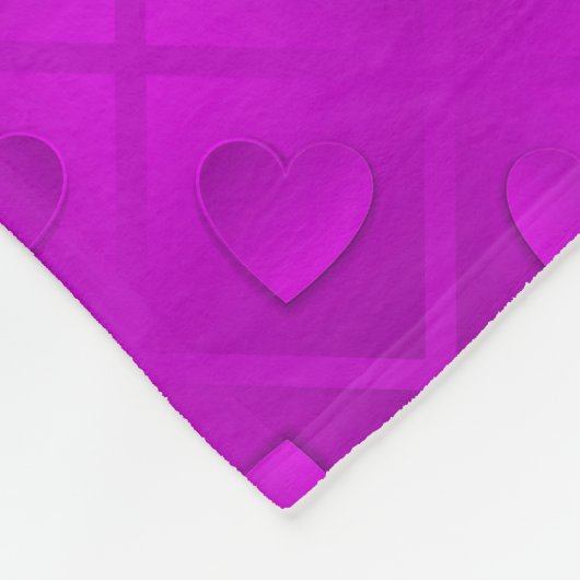 Couverture Polaire Luxe Moderne Élégant Coeur Violet (Coin)